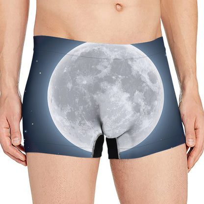 Full Moon Print Men's Boxer Briefs