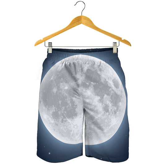 Full Moon Print Men's Shorts