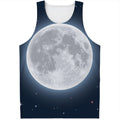 Full Moon Print Men's Tank Top