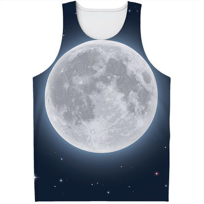 Full Moon Print Men's Tank Top
