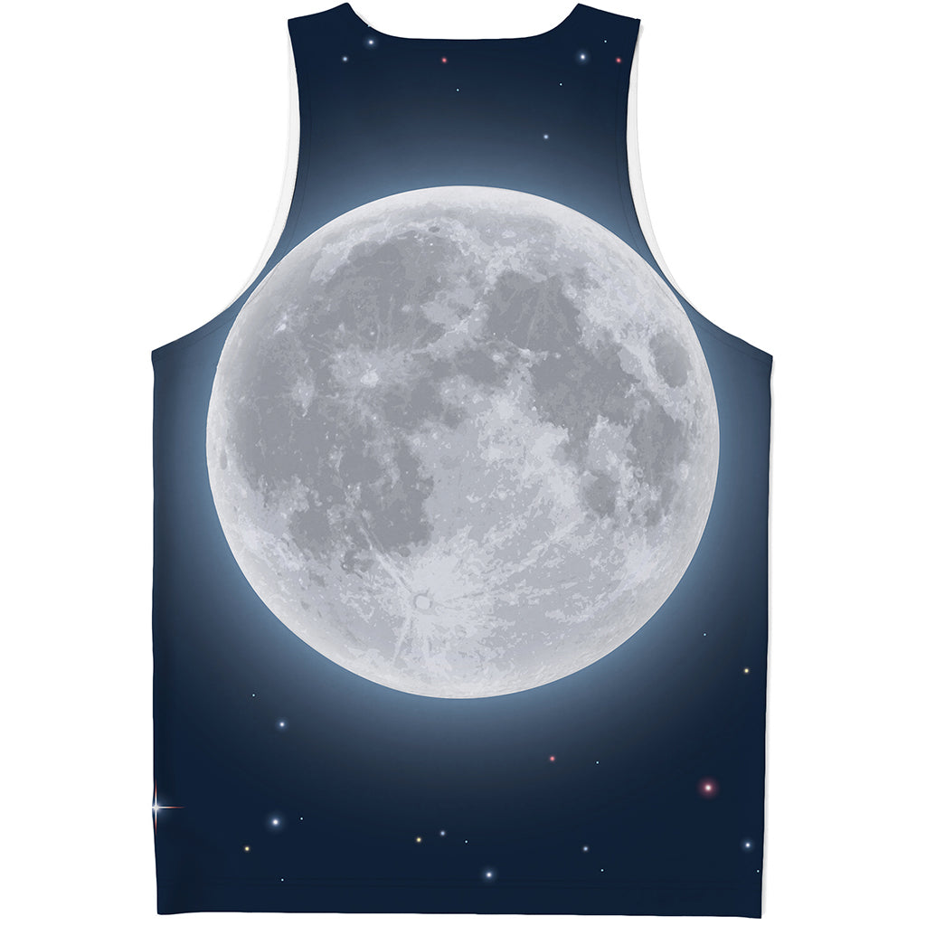 Full Moon Print Men's Tank Top