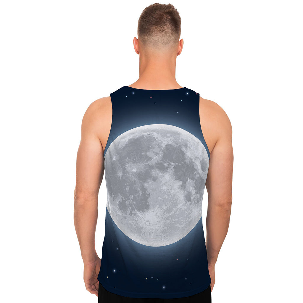 Full Moon Print Men's Tank Top