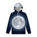 Full Moon Print Pullover Hoodie
