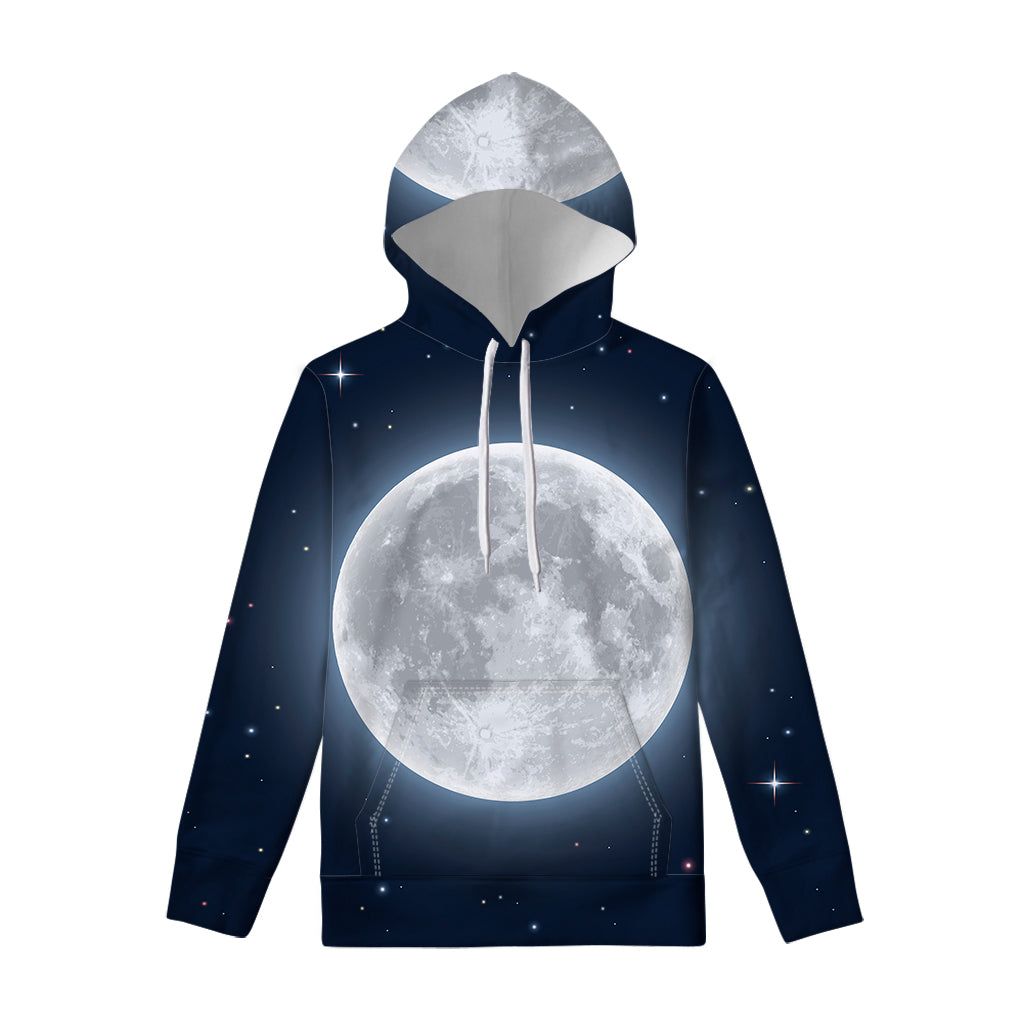 Full Moon Print Pullover Hoodie