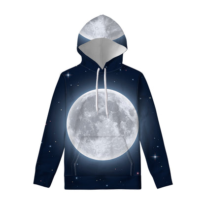 Full Moon Print Pullover Hoodie