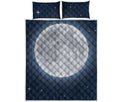 Full Moon Print Quilt Bed Set