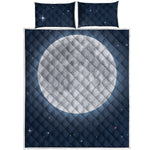 Full Moon Print Quilt Bed Set