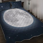 Full Moon Print Quilt Bed Set