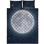 Full Moon Print Quilt Bed Set