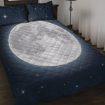 Full Moon Print Quilt Bed Set