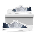 Full Moon Print White Low Top Sneakers