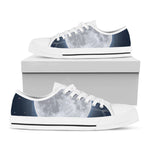 Full Moon Print White Low Top Shoes