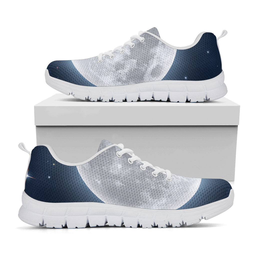 Full Moon Print White Sneakers