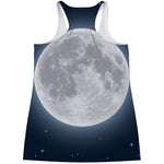Full Moon Print Women's Racerback Tank Top