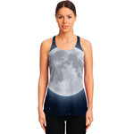 Full Moon Print Women's Racerback Tank Top