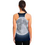 Full Moon Print Women's Racerback Tank Top