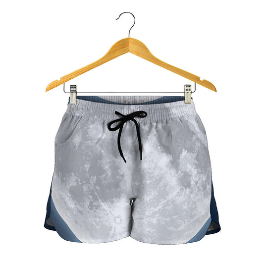 Full Moon Print Women's Shorts