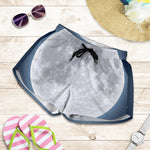 Full Moon Print Women's Shorts