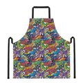 Funky Graffiti Pattern Print Apron