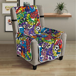 Funky Graffiti Pattern Print Armchair Protector