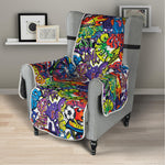 Funky Graffiti Pattern Print Armchair Protector