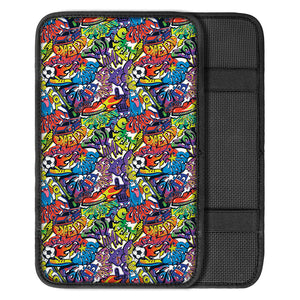 Funky Graffiti Pattern Print Car Center Console Cover