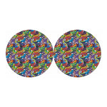 Funky Graffiti Pattern Print Car Coasters