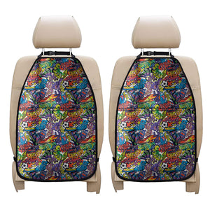 Funky Graffiti Pattern Print Car Seat Organizers