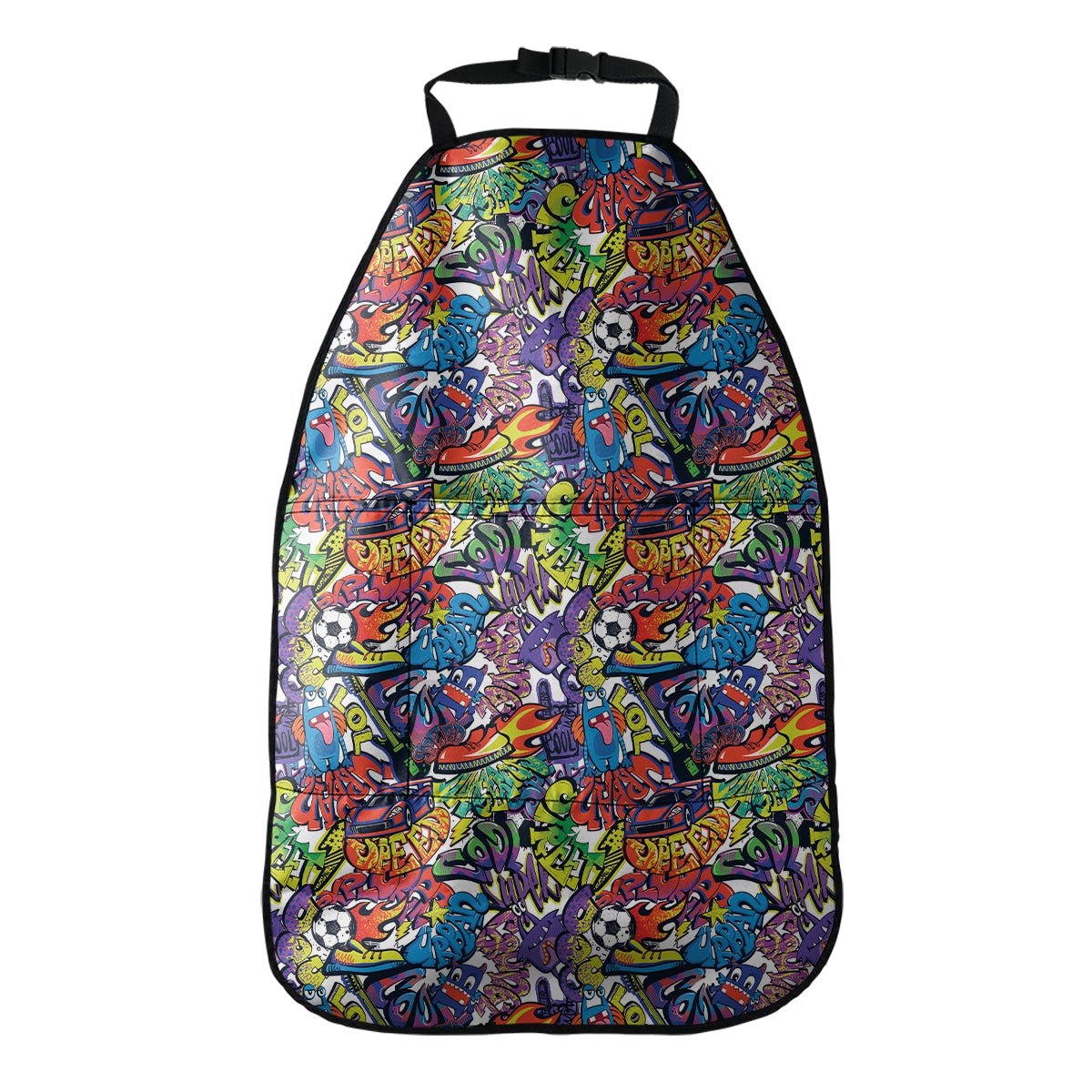 Funky Graffiti Pattern Print Car Seat Organizers