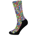 Funky Graffiti Pattern Print Crew Socks
