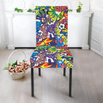 Funky Graffiti Pattern Print Dining Chair Slipcover