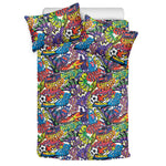 Funky Graffiti Pattern Print Duvet Cover Bedding Set