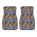 Funky Graffiti Pattern Print Front Car Floor Mats