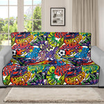 Funky Graffiti Pattern Print Futon Protector