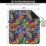 Funky Graffiti Pattern Print Futon Protector