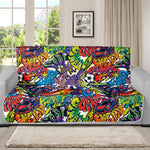 Funky Graffiti Pattern Print Futon Protector