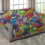 Funky Graffiti Pattern Print Loveseat Protector