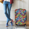 Funky Graffiti Pattern Print Luggage Cover