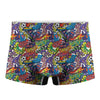 Funky Graffiti Pattern Print Men's Boxer Briefs