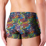 Funky Graffiti Pattern Print Men's Boxer Briefs