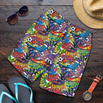 Funky Graffiti Pattern Print Men's Shorts