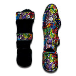 Funky Graffiti Pattern Print Muay Thai Shin Guard