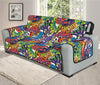 Funky Graffiti Pattern Print Oversized Sofa Protector