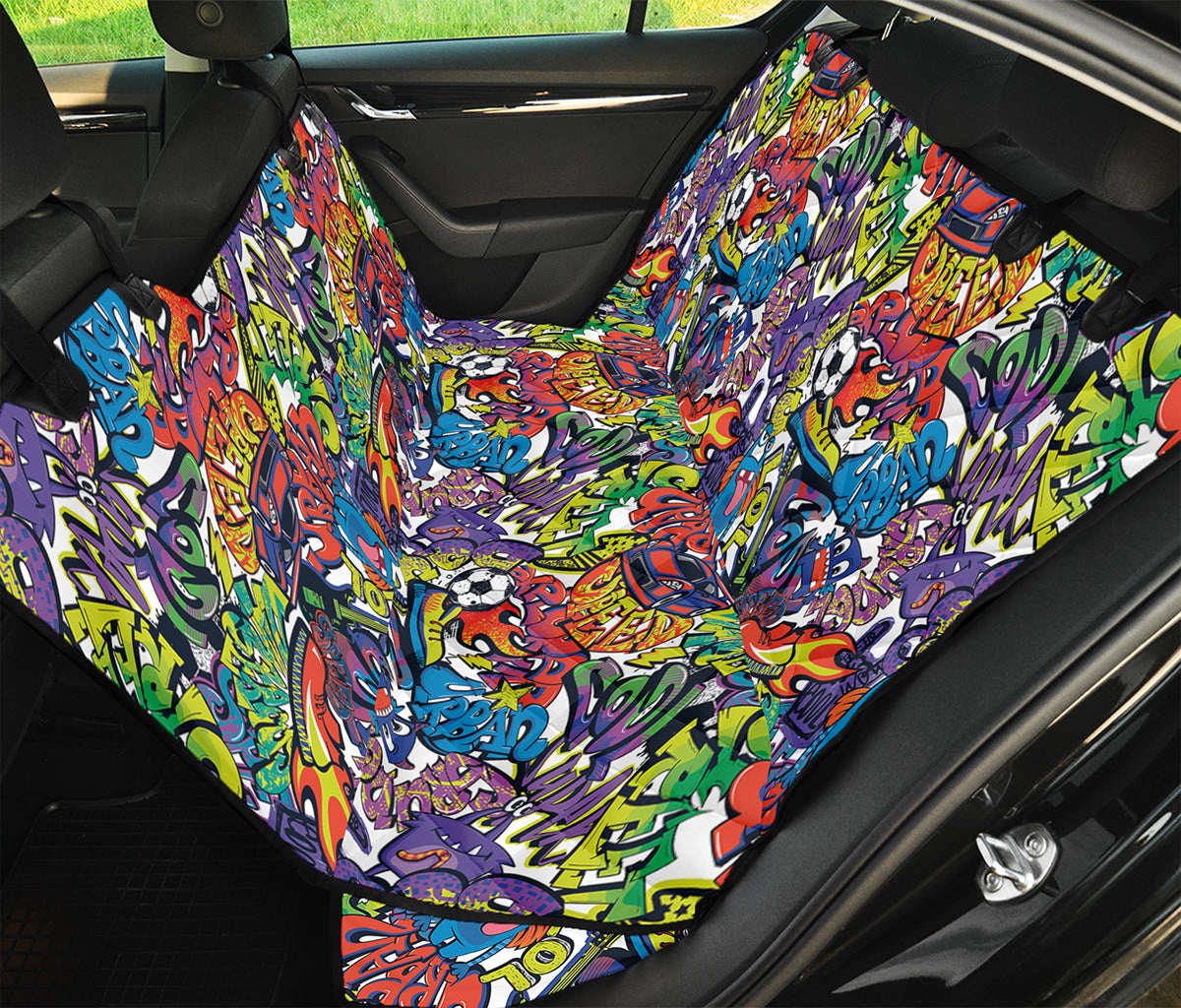 Funky Graffiti Pattern Print Pet Car Back Seat Cover