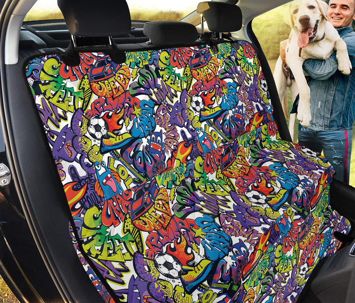 Funky Graffiti Pattern Print Pet Car Back Seat Cover