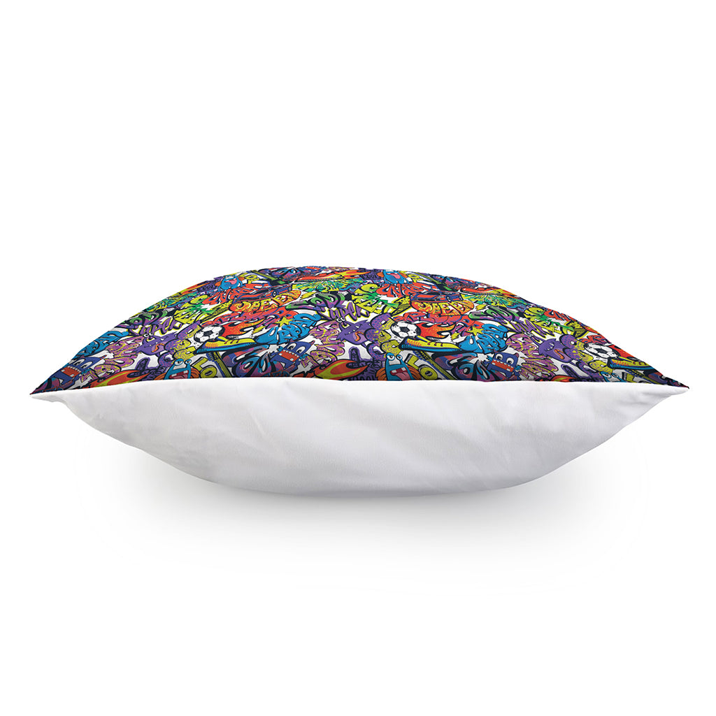 Funky Graffiti Pattern Print Pillow Cover