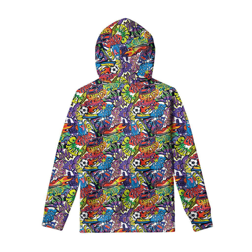 Funky Graffiti Pattern Print Pullover Hoodie