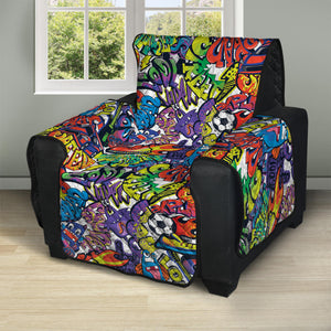 Funky Graffiti Pattern Print Recliner Protector