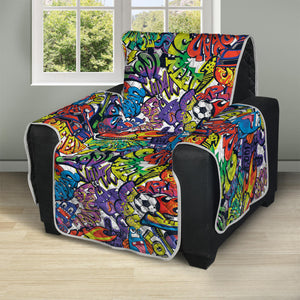 Funky Graffiti Pattern Print Recliner Protector