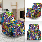 Funky Graffiti Pattern Print Recliner Slipcover